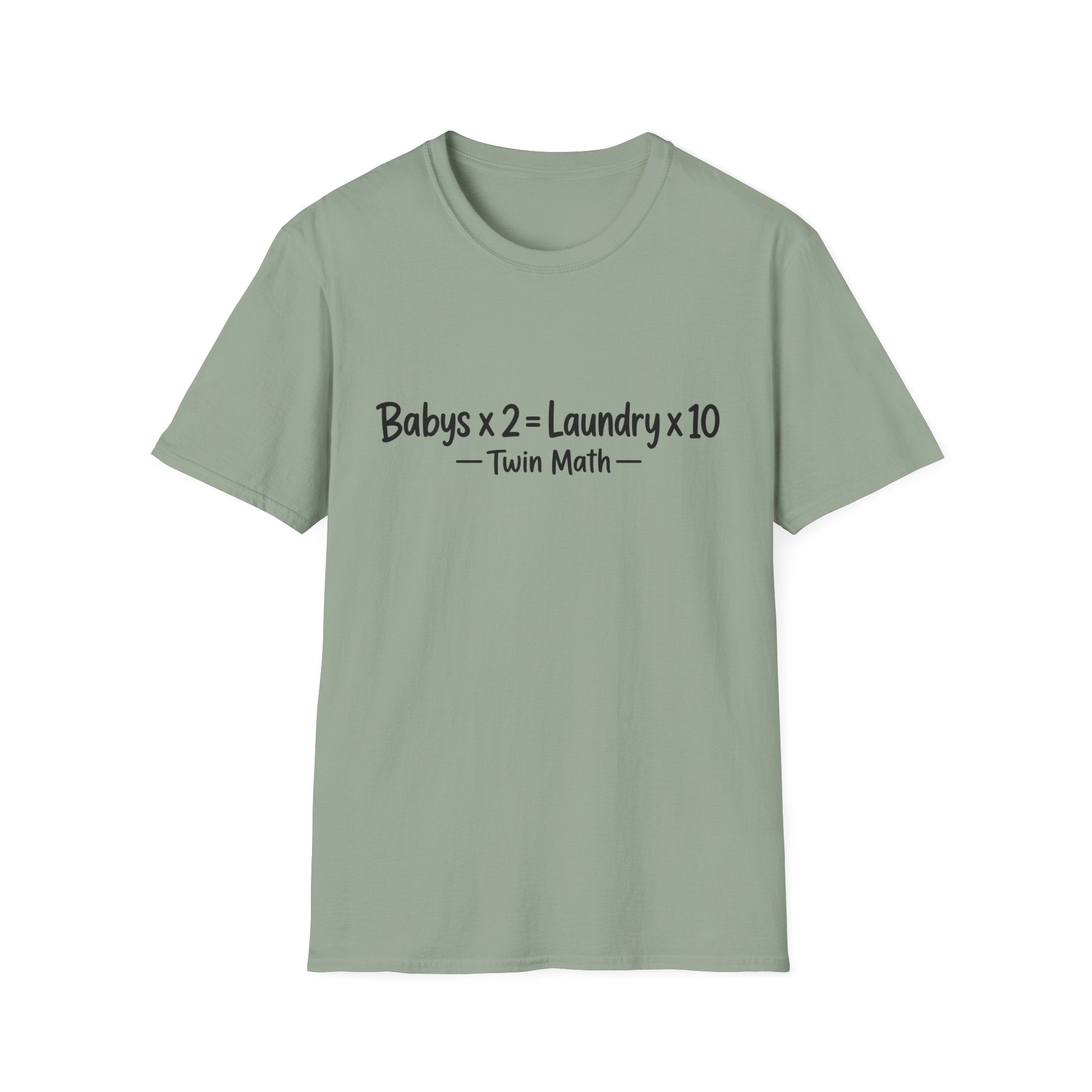Baby's x 2 = Laundry x10 Twin Math Funny Parent of Twins T-Shirt