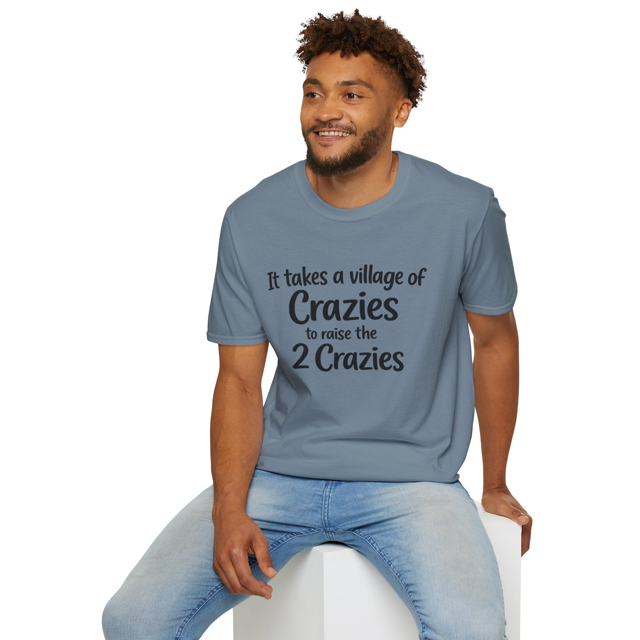 It takes a Village of Crazies to Raise the 2 Crazies Funny Twin Family T-Shirt