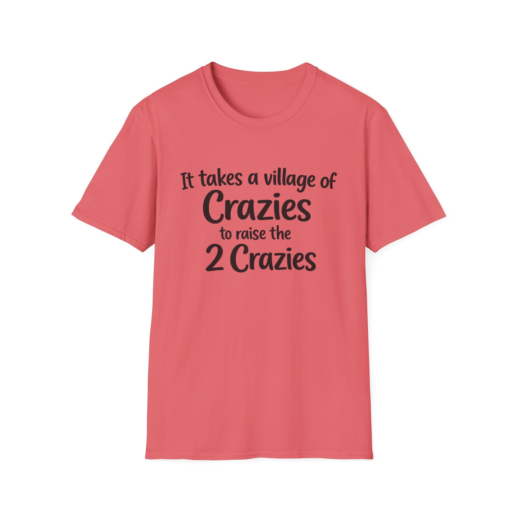 It takes a Village of Crazies to Raise the 2 Crazies Funny Twin Family T-Shirt
