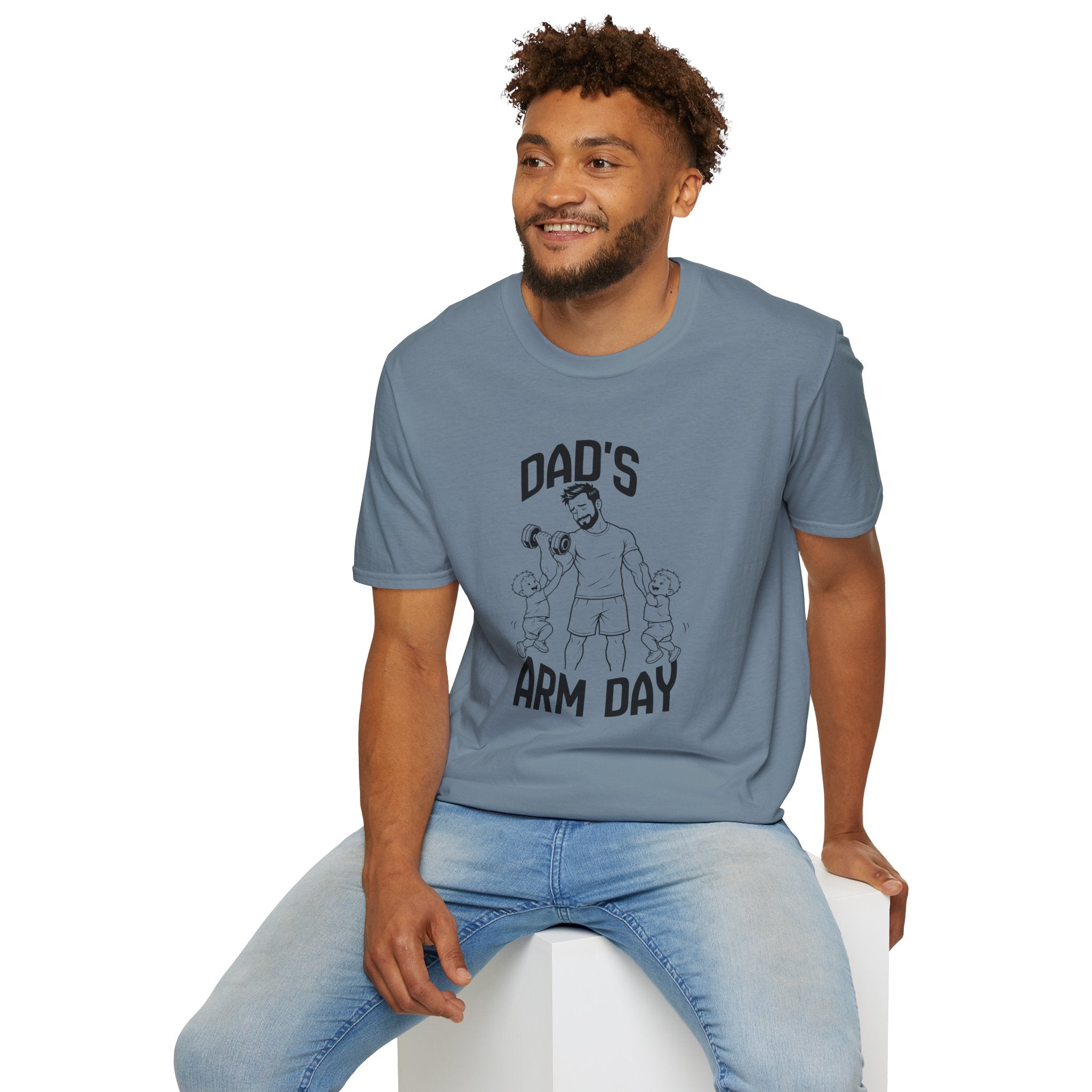Dads Arm Day Funny Parents of Twins T-Shirt