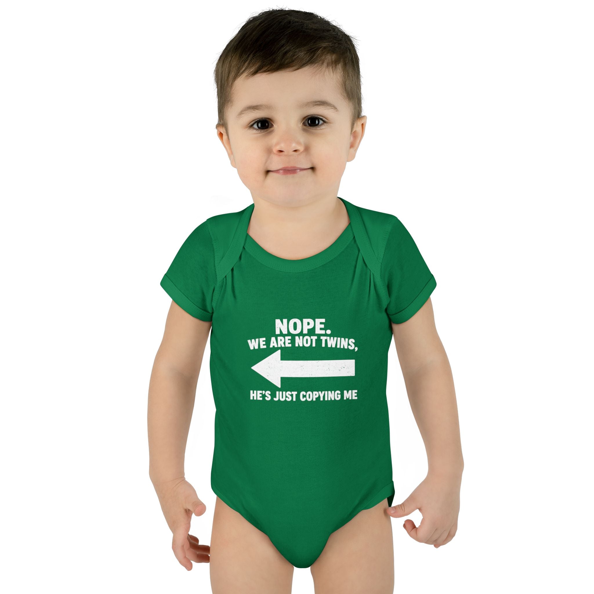 He Copies Left Infant Baby Rib Bodysuit