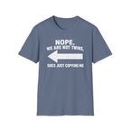 She Copies Me Left Softstyle T-Shirt