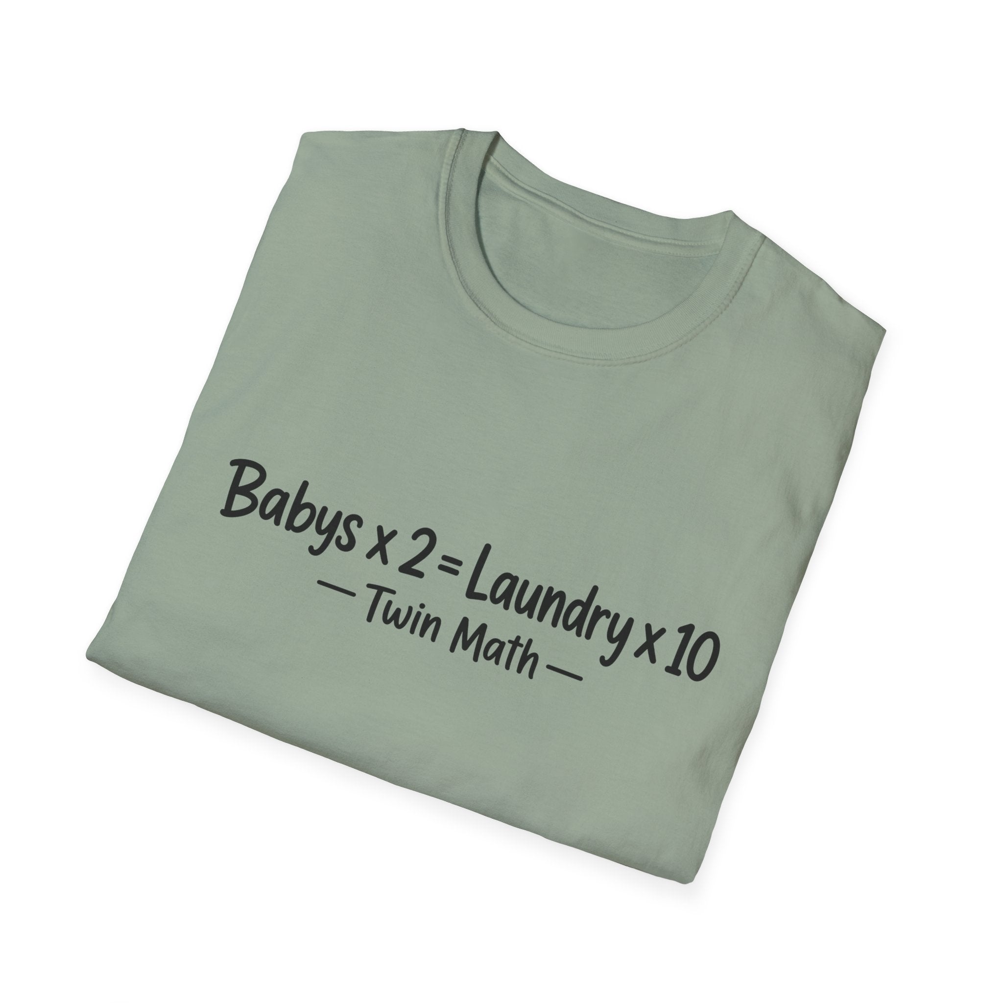 Baby's x 2 = Laundry x10 Twin Math Funny Parent of Twins T-Shirt