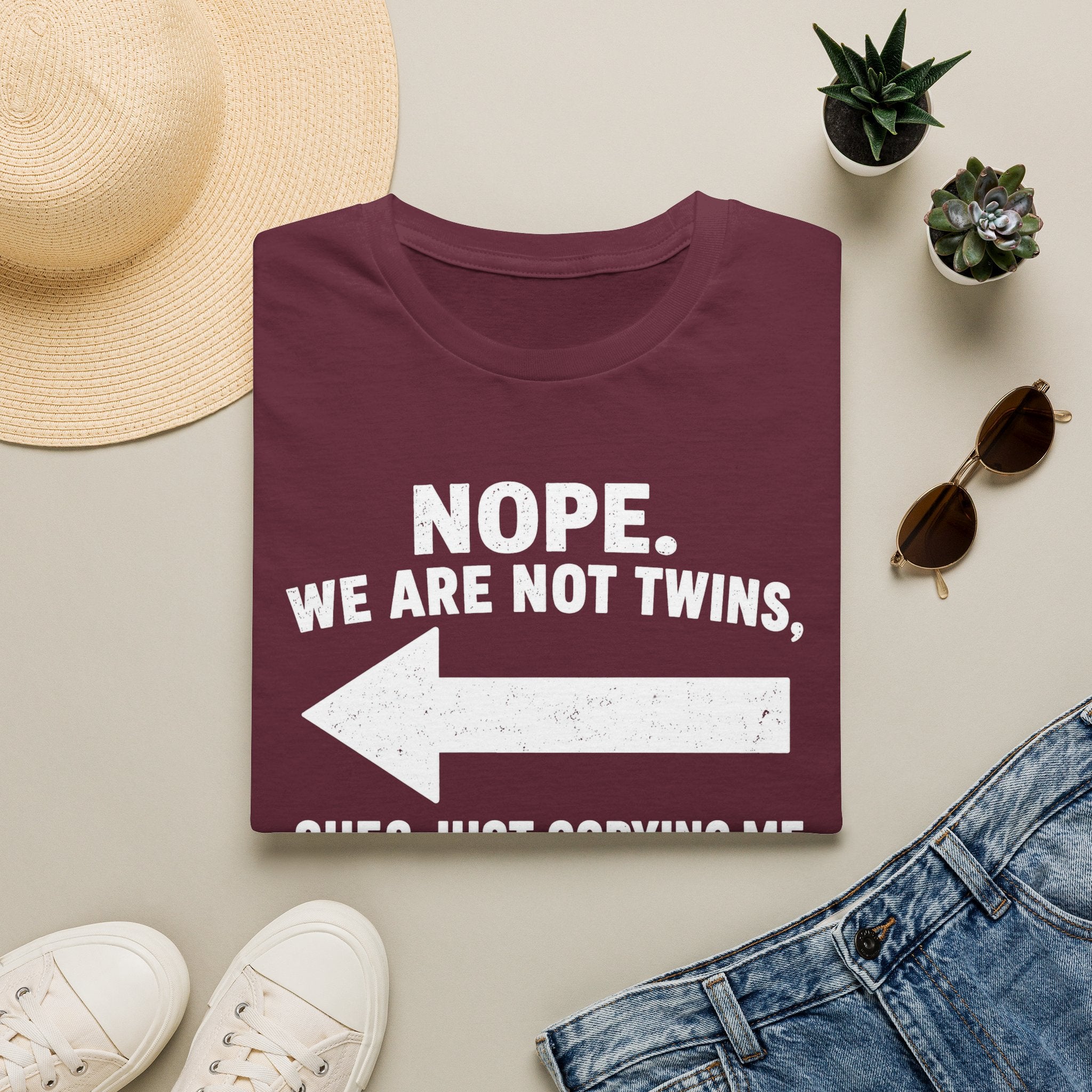She Copies Me Left Softstyle T-Shirt