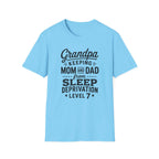 Grandpa Keeping Mom and Dad from Sleep Deprivation Level 7 Funny Twin T-Shirt