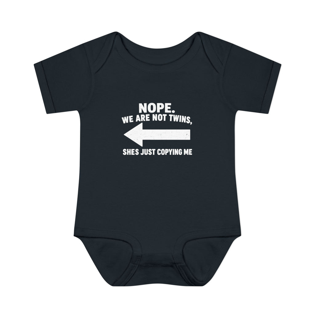 She Copies Left Infant Baby Rib Bodysuit
