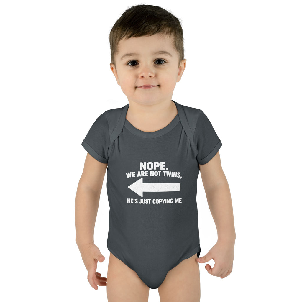 He Copies Left Infant Baby Rib Bodysuit