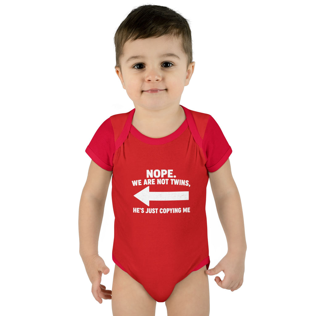 He Copies Left Infant Baby Rib Bodysuit