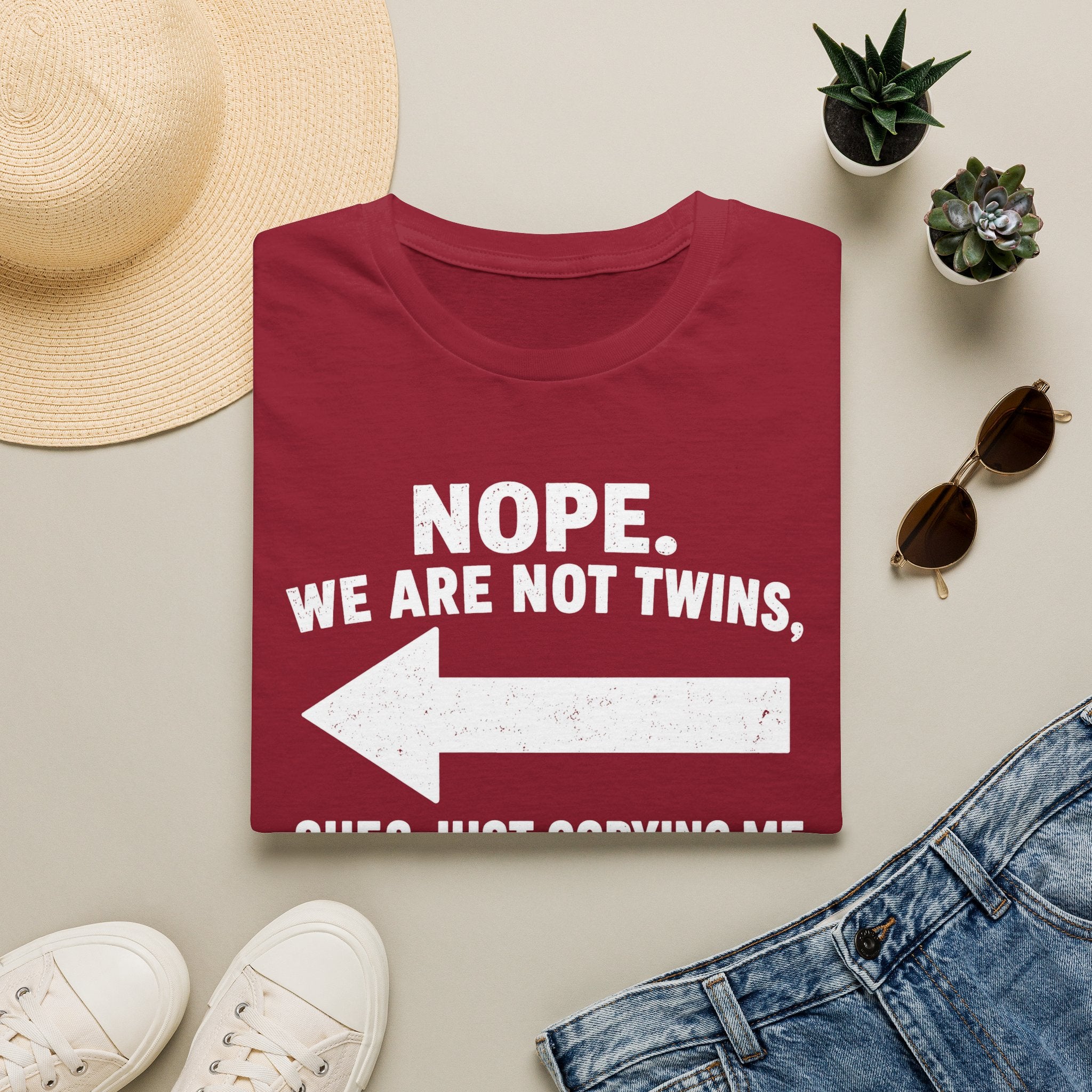 She Copies Me Left Softstyle T-Shirt