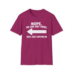 She Copies Me Left Softstyle T-Shirt