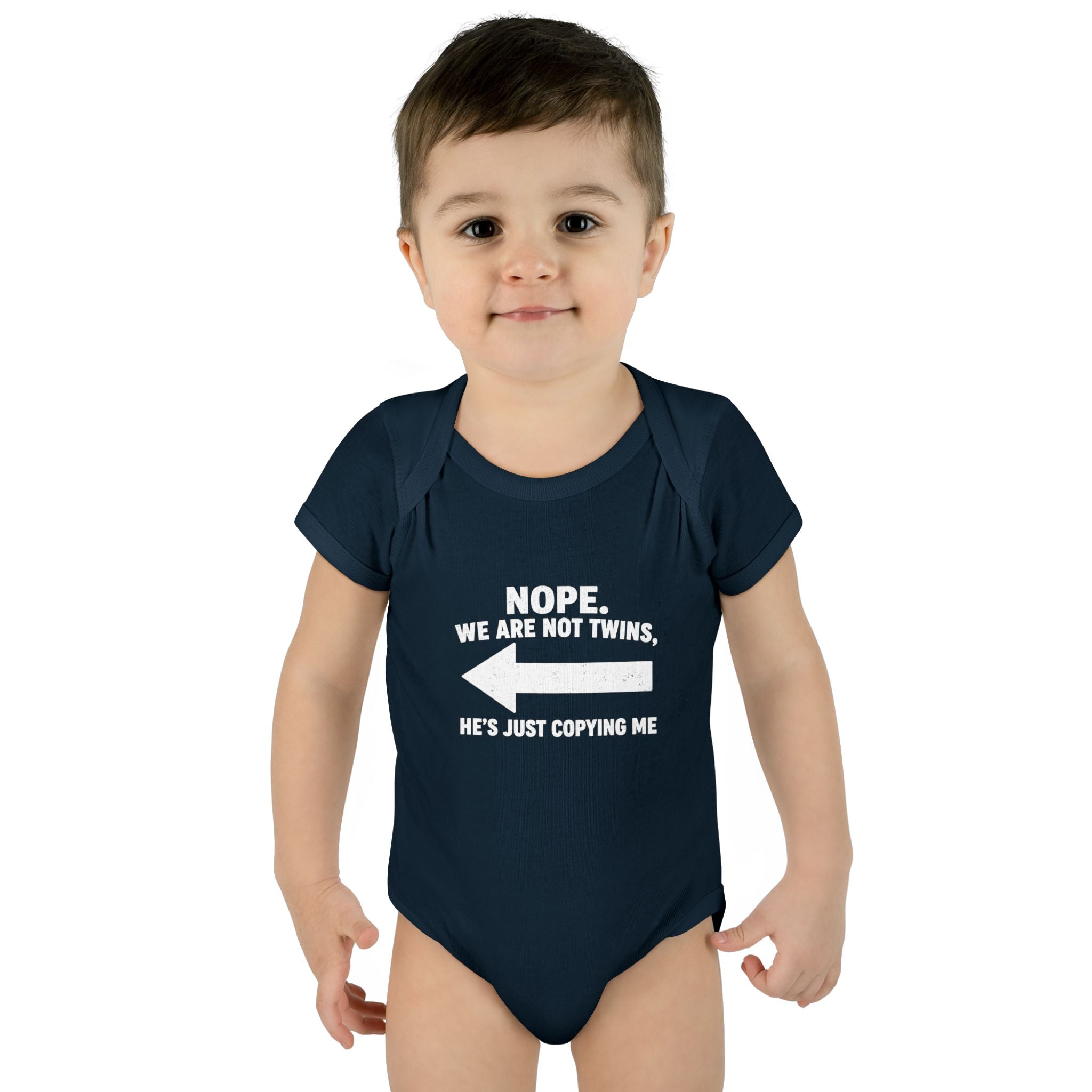 He Copies Left Infant Baby Rib Bodysuit