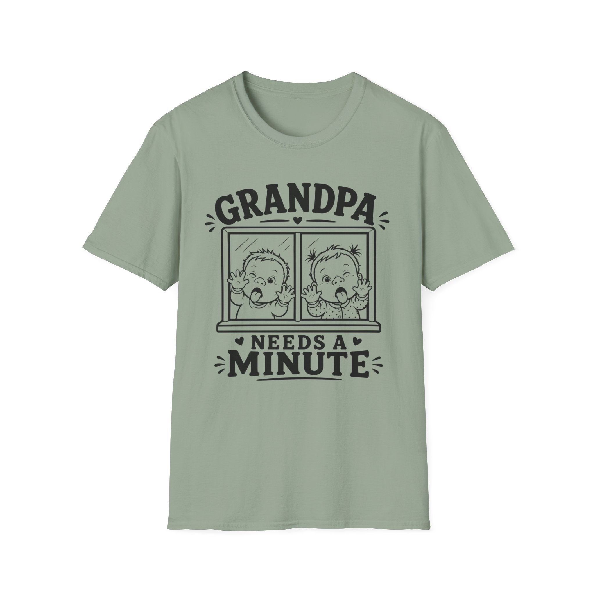 Grandpa Needs a Minute Funny Twin Shirt