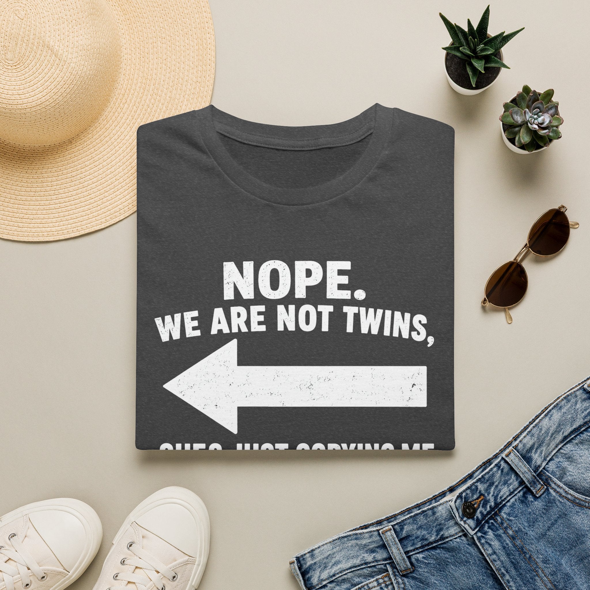 She Copies Me Left Softstyle T-Shirt