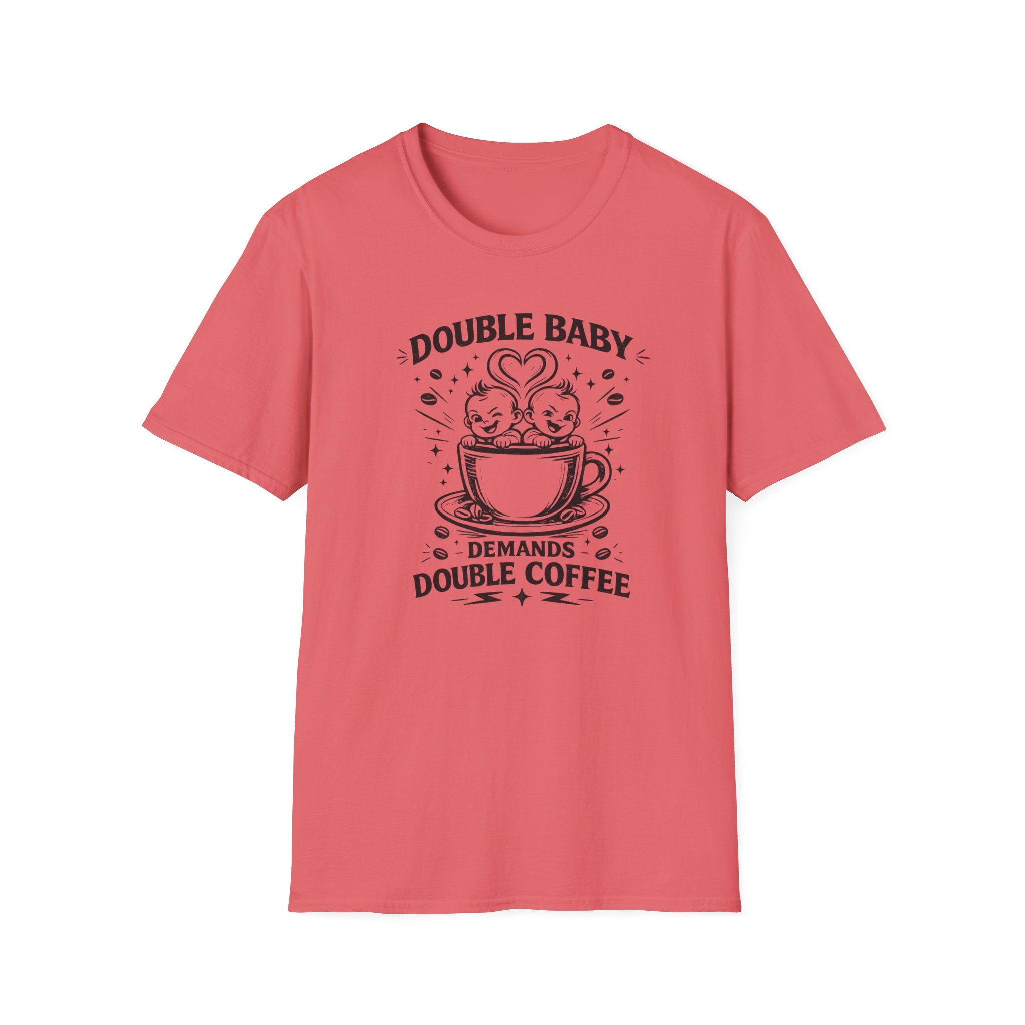 double coffe graphic Softstyle T-Shirt