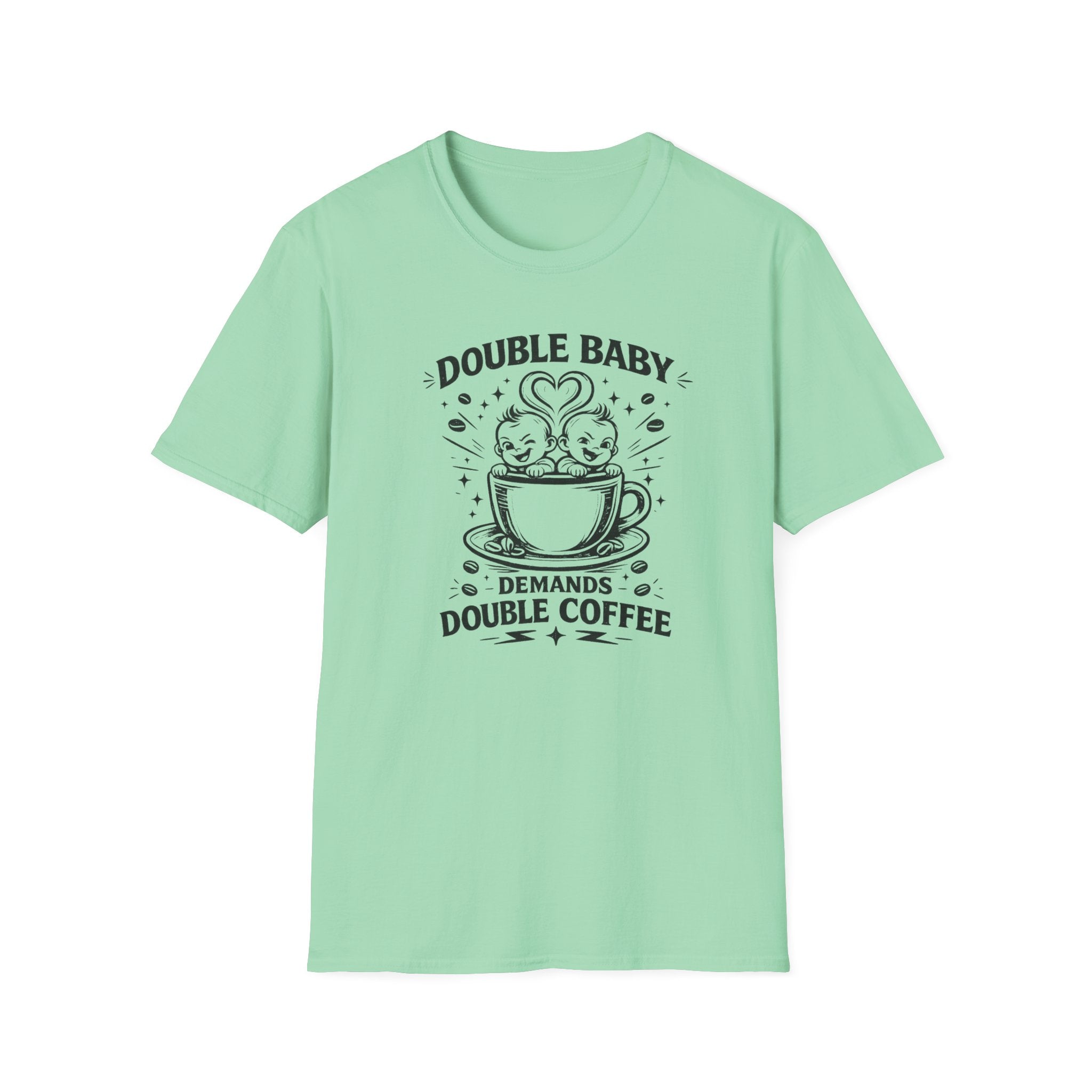 double coffe graphic Softstyle T-Shirt