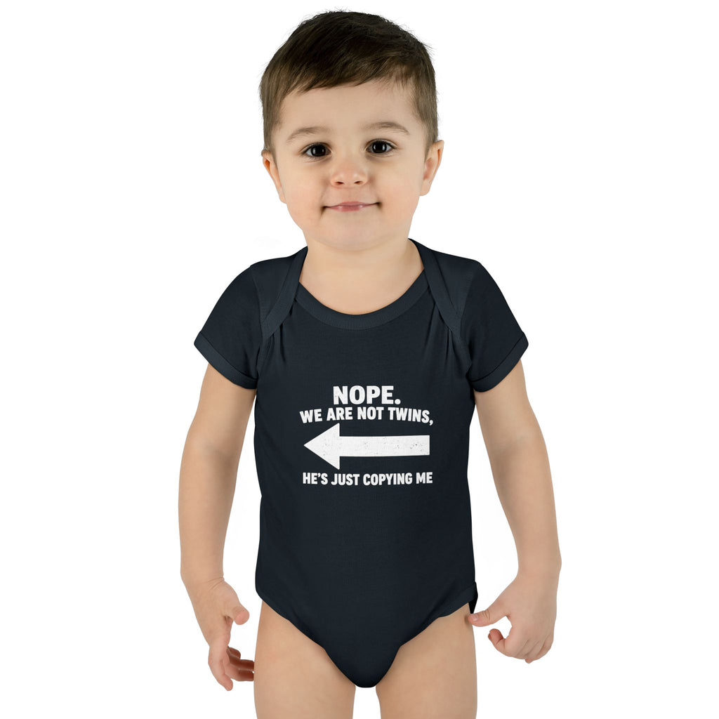 He Copies Left Infant Baby Rib Bodysuit